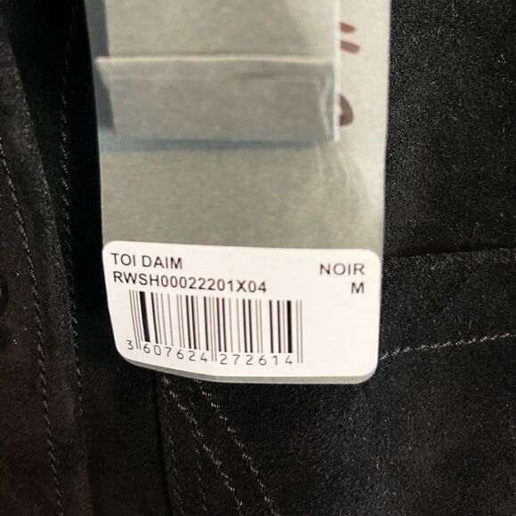 ZADIG & VOLTAIRE Toi Daim Suede Leather Shirt Jacket in BLACK NWT medium - Picture 4 of 9